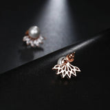 HEPBURN - Simulated Pearl and Marquise Cut Pierced Earrings