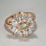 Marquise Cut Floral Inspired Adjustable Ring