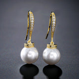 HEPBURN - "Tiffany" Simulated Pearl Drop Earrings and Pendant Set