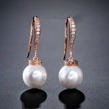 HEPBURN - "Tiffany" Simulated Pearl Drop Earrings and Pendant Set