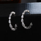 BARDOT - "Bree" Pear Cut Hoop Pierced Earrings