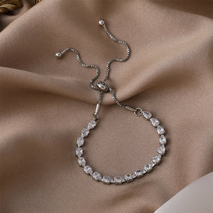 BARDOT - Delicate Pear Cut Adjustable Bracelet