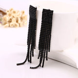 Long Tassel Drop Earrings