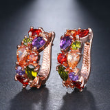 BARDOT - "Brigitte" Pear and Solitaire Cut Pierced Earrings