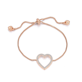 Pavé Heart Adjustable Bracelet