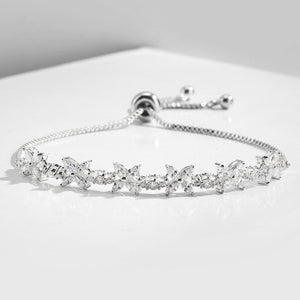HEPBURN - "Emma" Marquise Cut Floral Inspired Adjustable Bracelet