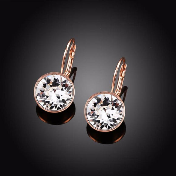 Bella Rose Gold Plated Pierced Earrings