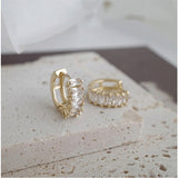 Baguette Cut Minimalist Hoop Earrings