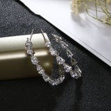 BARDOT - "Bree" Pear Cut Hoop Pierced Earrings