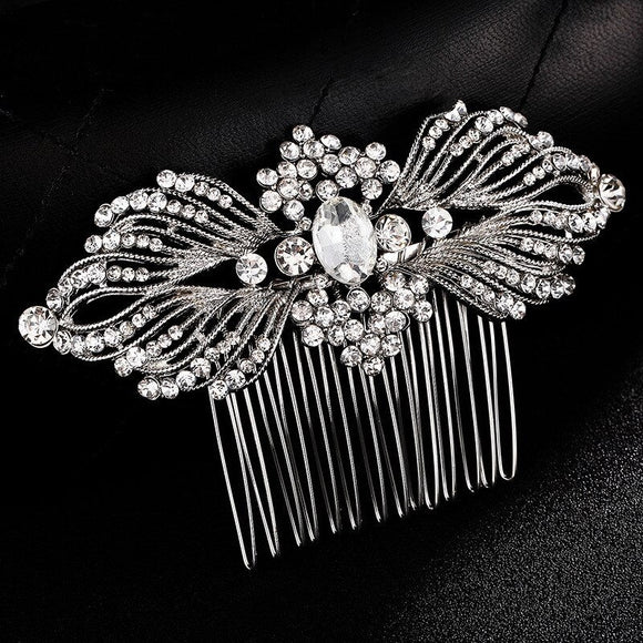 Elegant Vintage Crystal Hair Comb