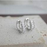 Baguette Cut Minimalist Hoop Earrings
