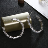 BARDOT - "Bree" Pear Cut Hoop Pierced Earrings
