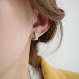 Baguette Cut Minimalist Hoop Earrings