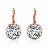 Bella Rose Gold Plated Pierced Earrings