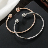 Open Ended Twin Solitaire Bangle