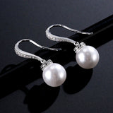 HEPBURN - "Tiffany" Simulated Pearl Drop Earrings and Pendant Set