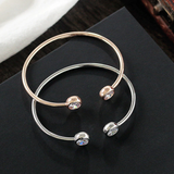 Open Ended Twin Solitaire Bangle