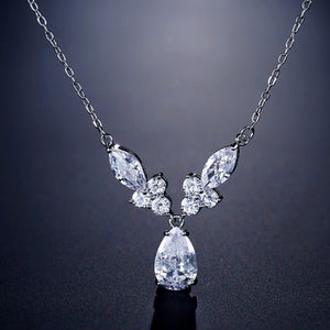 LOMBARD - "Carole" Marquise Cut Pear Drop Necklace