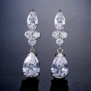 LOMBARD - "Carole" Marquise Cut Pear Drop Earrings