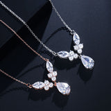 LOMBARD - "Carole" Marquise Cut Pear Drop Necklace