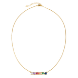 GARLAND - "Judy" Rainbow Baguette Cut Necklace