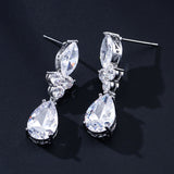 LOMBARD - "Carole" Marquise Cut Pear Drop Earrings