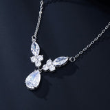 LOMBARD - "Carole" Marquise Cut Pear Drop Necklace