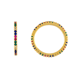 GARLAND - "Rainbow" Double Stone Eternity Stacker Ring