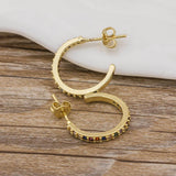 GARLAND - "Rainbow" Pavé Set Hoop Earrings