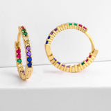 GARLAND - "Rainbow" Hoop Earrings