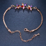 GARLAND - "Judith" Rainbow Marquise Cut Floral Inspired Bracelet