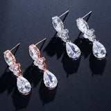 LOMBARD - "Carole" Marquise Cut Pear Drop Earrings