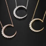 INFINITY - "Crescent" Necklace and Pierced Earring Set