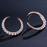 INFINITY - "Crescent" Necklace and Pierced Earring Set