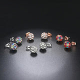 Austrian Crystal 8mm Glitter Ball Pierced Earrings