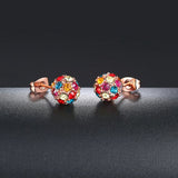 Austrian Crystal 8mm Glitter Ball Pierced Earrings