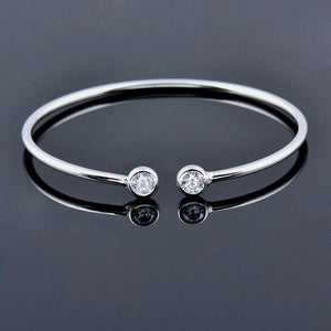 Open Ended Double Solitaire Bangle