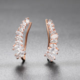 HARLOW - Marquise Cut Climber Pierced Earrings