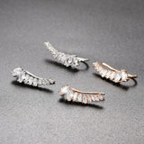 HARLOW - Marquise Cut Climber Pierced Earrings