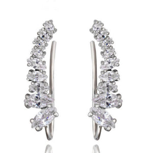 HARLOW - Marquise Cut Climber Pierced Earrings