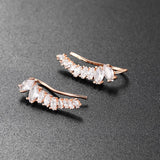 HARLOW - Marquise Cut Climber Pierced Earrings