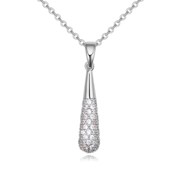 Crystal Pavé Drop Pendant and Chain