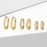Delicate Cubic Zirconia Stacker Hoop Earrings
