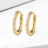 Delicate Cubic Zirconia Stacker Hoop Earrings