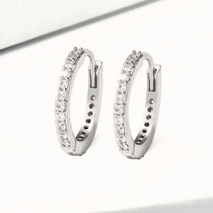 Delicate Cubic Zirconia Stacker Hoop Earrings