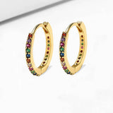 Delicate Cubic Zirconia Stacker Hoop Earrings