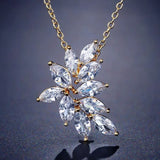 HARLOW - "Jeanna" Marquise Cut Leaf Inspired Pendant