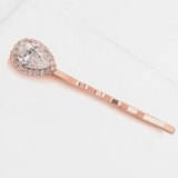 Pear Cut and Pavé Hair Slide