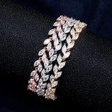LEIGH - Marquise Cut Leaf Inspired Bracelet