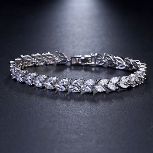 HARLOW - "Jean" Marquise Cut Leaf Inspired Bracelet